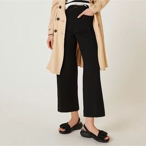 The Colette Cropped Wide-Leg Ponte Pants